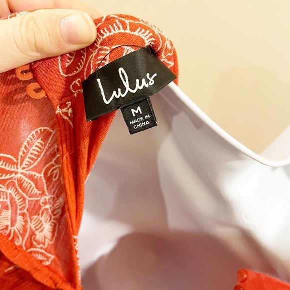 Lulus No One Quite Like You Shift Dress Orange M - Picture 12 of 13